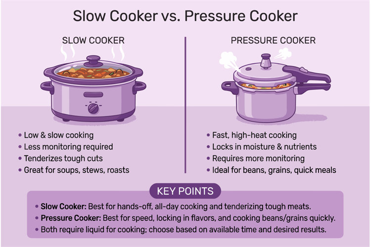 Slow Cooker vs Pressure Cooker: Which Is Best for Your Kitchen?
